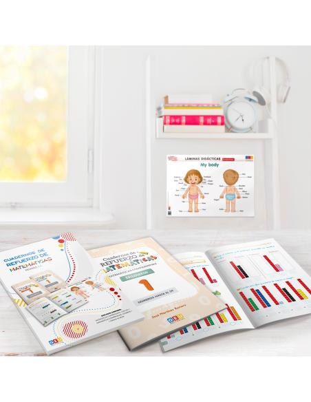 Pack cuadernos de refuerzo de matemáticas, Primero 1.1