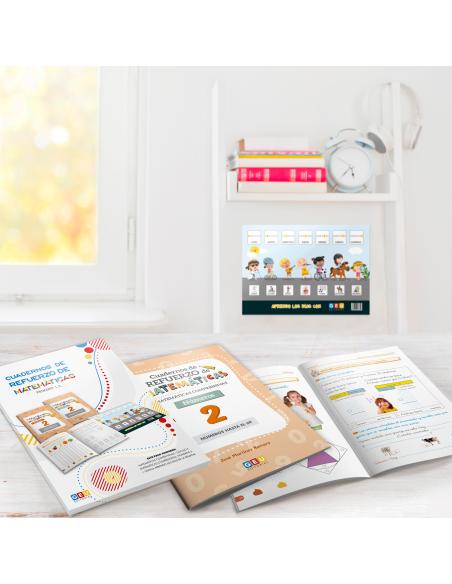 Pack cuadernos de refuerzo de matemáticas, Primero 1.2