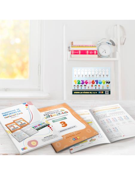 Pack cuadernos de refuerzo de matemáticas, Primero 1.3