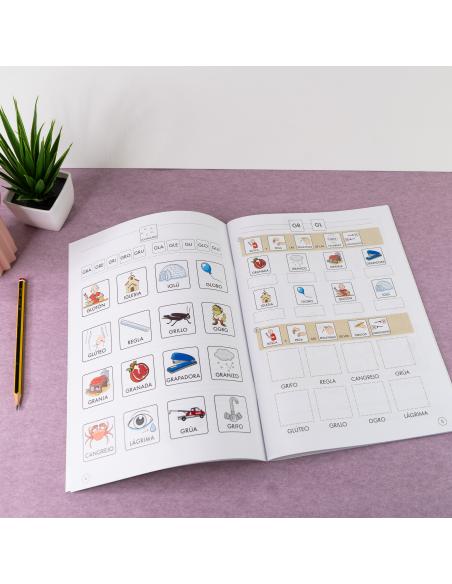 Lecturas comprensivas 4B. Leo sílabas trabadas. Adaptación con pictogramas