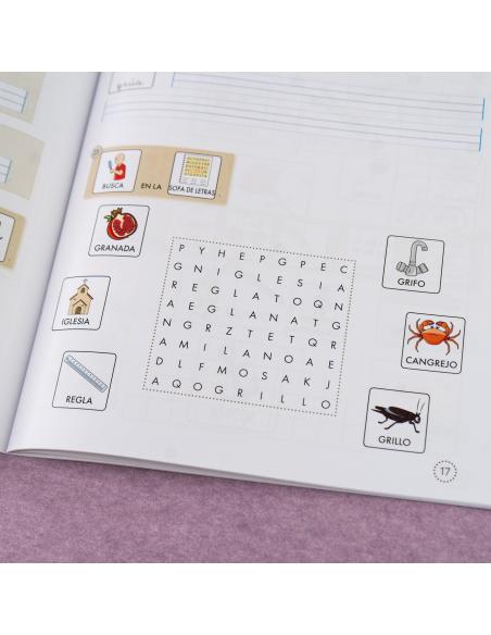 Lecturas comprensivas 4B. Leo sílabas trabadas. Adaptación con pictogramas