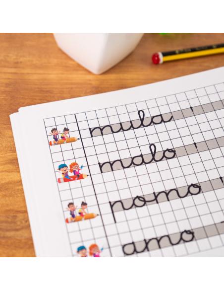 El caminito de las letras · Cuaderno 2 · Cuadrícula destacada 6 mm