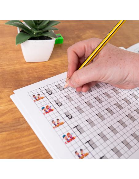 El caminito de las letras · Cuaderno 2 · Cuadrícula destacada 6 mm