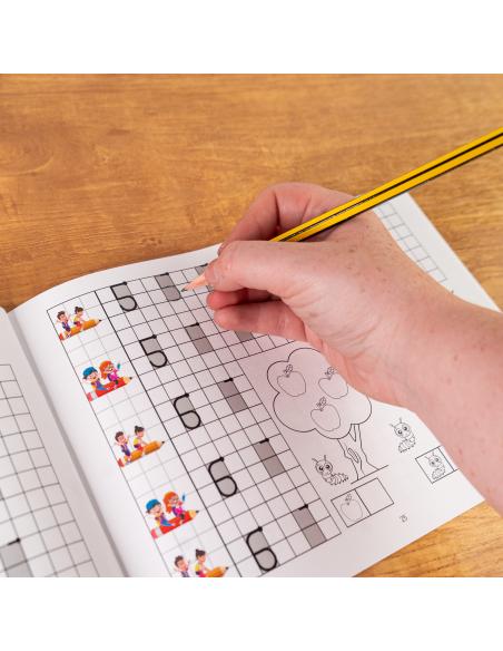 El caminito de las letras · Cuaderno 5 · Cuadrícula destacada 6 mm