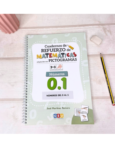 Cuaderno de refuerzo con matemáticas, números...