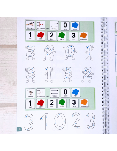 Cuaderno de refuerzo con matemáticas, números...