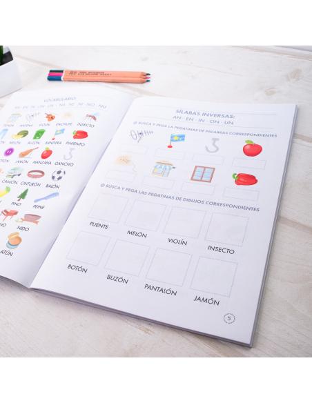 Lecturas comprensivas 3. Leo sílabas inversas. Letra mayúscula