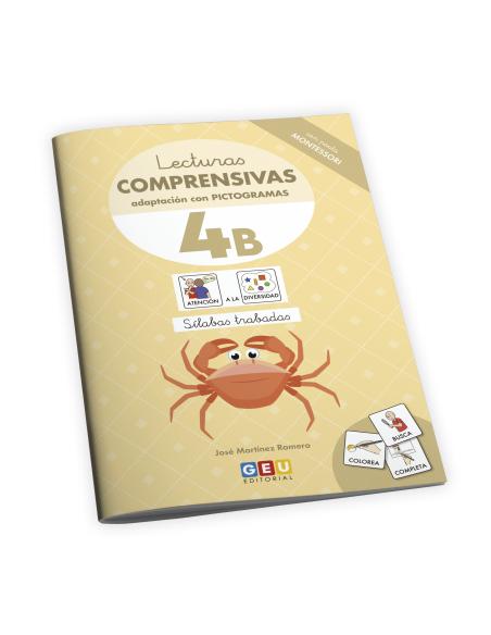 Lecturas comprensivas 4B. Leo sílabas trabadas. Adaptación con pictogramas