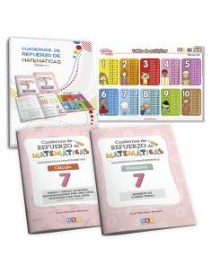 Pack cuadernos de refuerzo de matemáticas, tercero 3.1