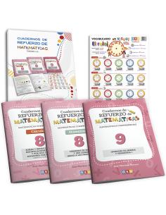 Pack cuadernos de refuerzo de matemáticas, tercero 3.2