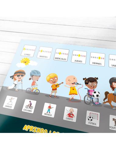 Lámina Didáctica Aprendo los días con Editorial...