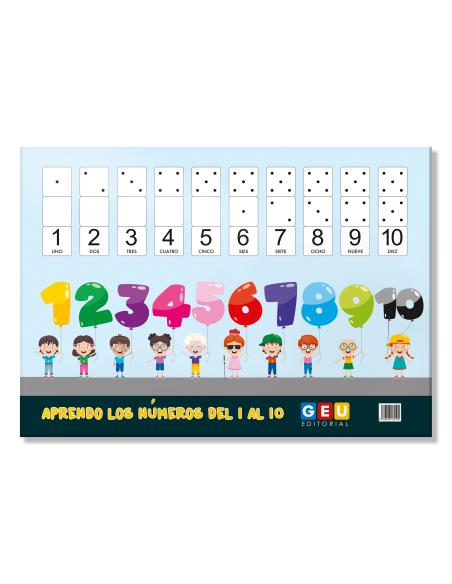 Lámina Didáctica Aprendo los números del 1-10 con Editorial GEU