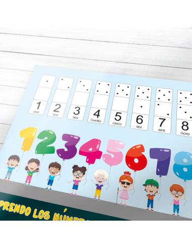 Lámina Didáctica Aprendo los números del 1-10...
