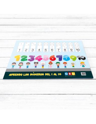 Lámina Didáctica Aprendo los números del 1-10...