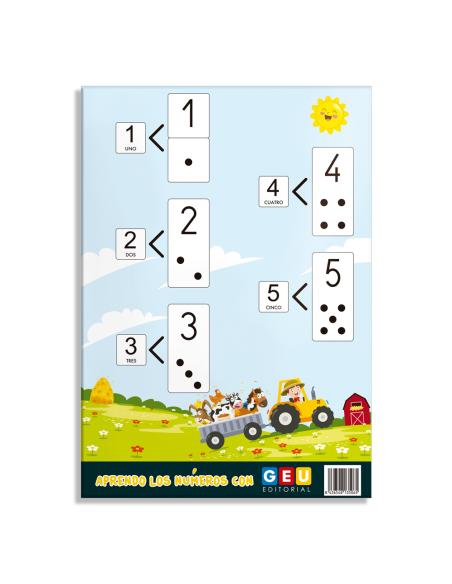 Lámina Didáctica Aprendo los números del 1-5 con Editorial GEU