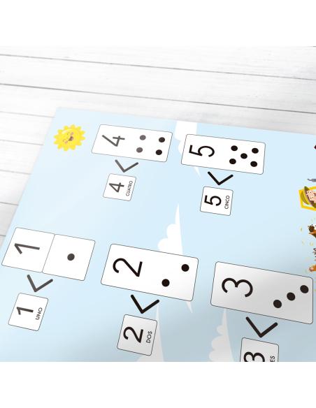 Lámina Didáctica Aprendo los números del 1-5 con Editorial GEU