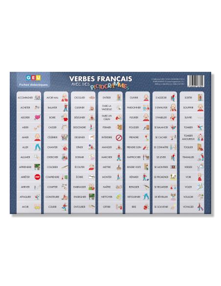 Verbes en français avec des pictogrammes. (Verbos en francés)