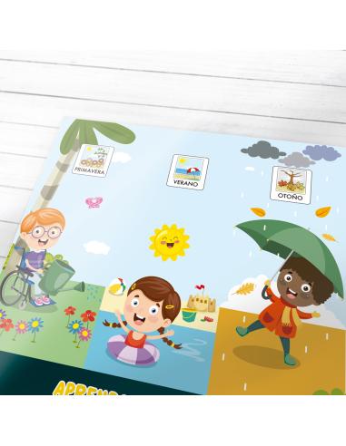 Lámina didáctica Aprendo las estaciones con...