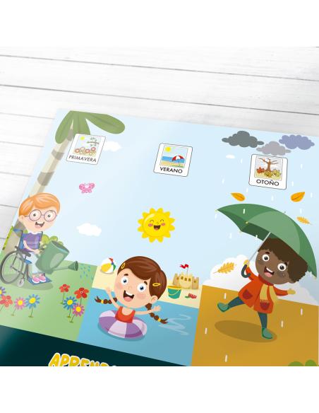 Lámina didáctica Aprendo las estaciones con Editorial GEU