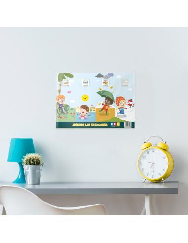 Lámina didáctica Aprendo las estaciones con...