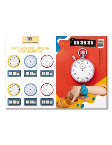 Láminas didácticas. Las horas, los minutos y...