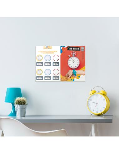 Láminas didácticas. Las horas, los minutos y...