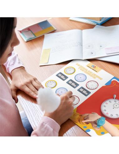 Láminas didácticas. Las horas, los minutos y...