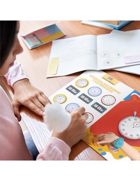 Láminas didácticas. Las horas, los minutos y segundos