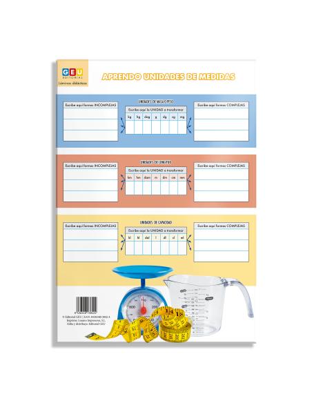 Lámina Educativa: Unidades de Medida