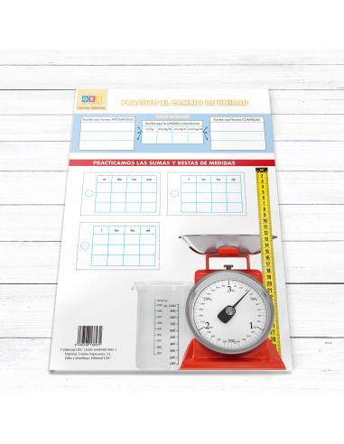 Lámina Educativa: Practico el cambio de unidad