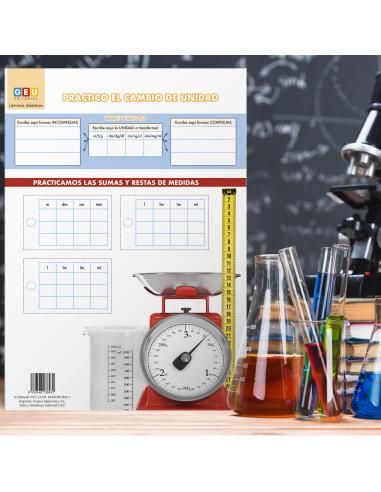 Lámina Educativa: Practico el cambio de unidad