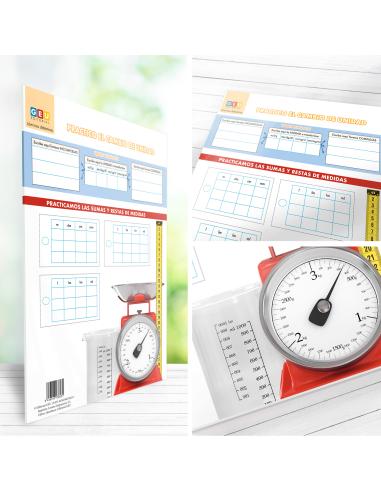 Lámina Educativa: Practico el cambio de unidad