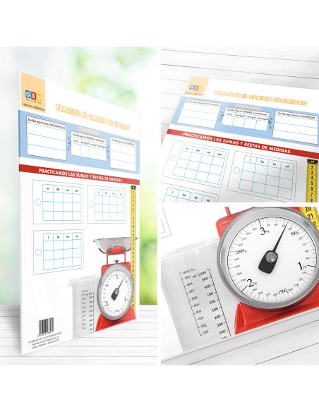 Lámina Educativa: Practico el cambio de unidad