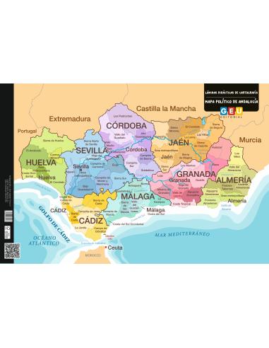 Mapa Político de Andalucía (Geografía Autonómica)