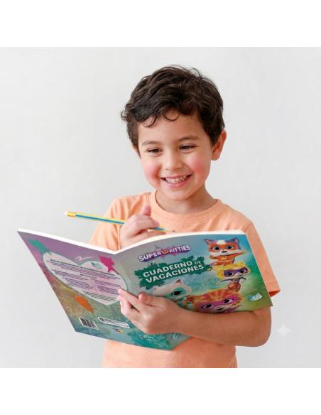Cuaderno Vacaciones Superkitties | Cuaderno Verano 3-5 años - Editorial GEU