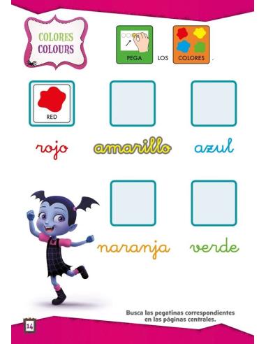Aprendo y coloreo con Disney. Vampirina. English: Hello! Basic vocabulary
