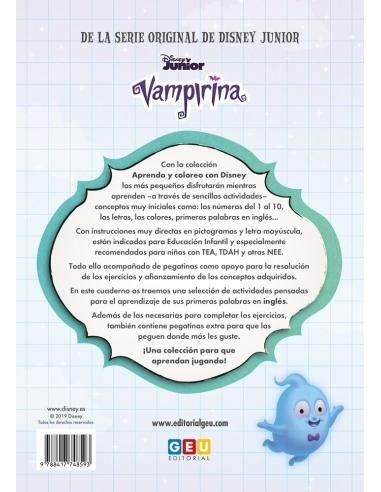 Aprendo y coloreo con Disney. Vampirina. English: Hello! Basic vocabulary