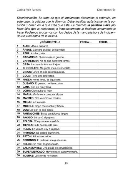 Manual de intervención logopédica en implantes cocleares en adultos Manual de intervención logopédica en implantes cocleares en adultos