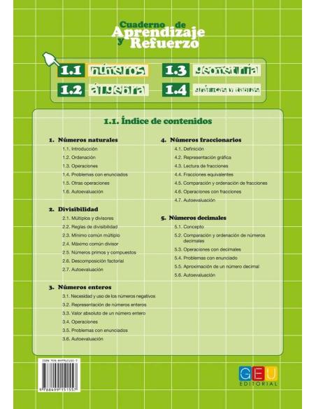 Cuaderno de aprendizaje y refuerzo 1.1: Números Cuaderno de aprendizaje y refuerzo 1.1: Números