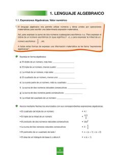 Cuaderno de aprendizaje y refuerzo 1.2: Álgebra 2