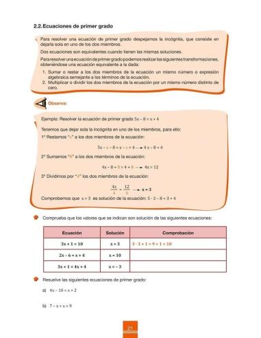 Cuaderno de aprendizaje y refuerzo 2.2: Álgebra