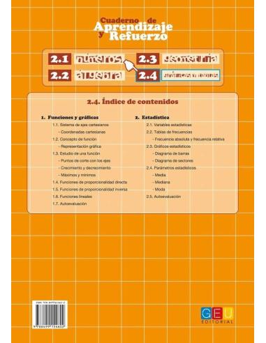 Cuaderno de aprendizaje y refuerzo 2.4: Gráficas y tablas