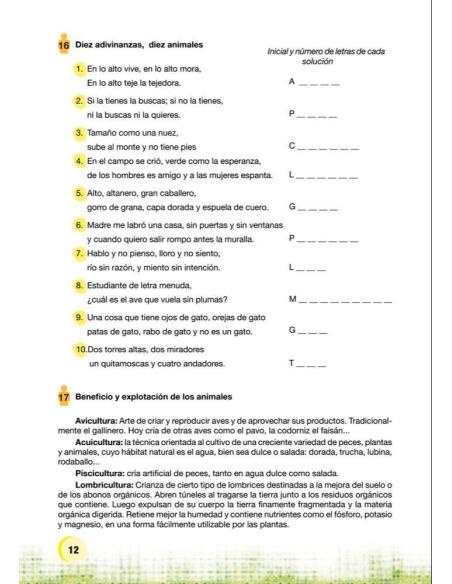 Palabras. Expresión y vocabulario · Nivel 1. Cuaderno 2: El mundo animal Palabras. Expresión y vocabulario · Nivel 1. Cuaderno 2: El mundo animal