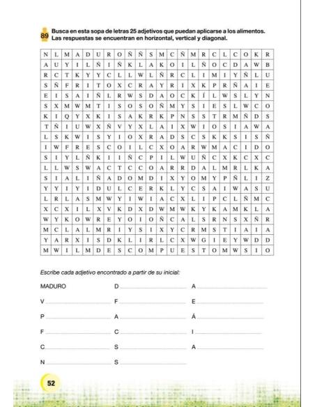 Palabras. Expresión y vocabulario · Nivel 1. Cuaderno 4: Alimentación y salud Palabras. Expresión y vocabulario · Nivel 1. Cuaderno 4: Alimentación y salud