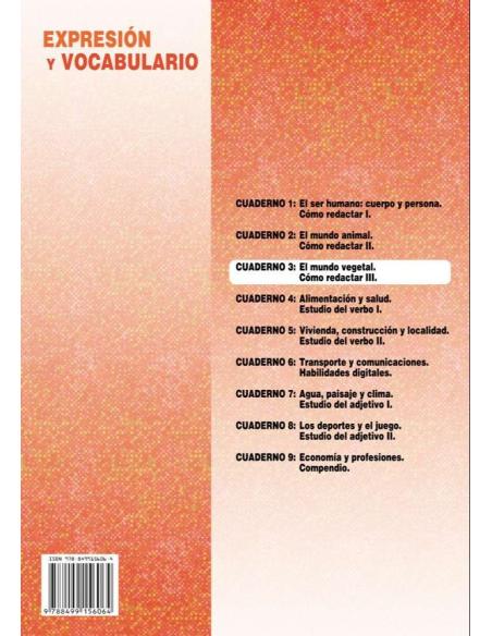 Palabras. Expresión y vocabulario · Nivel 2. Cuaderno 3: El mundo vegetal Palabras. Expresión y vocabulario · Nivel 2. Cuaderno 3: El mundo vegetal