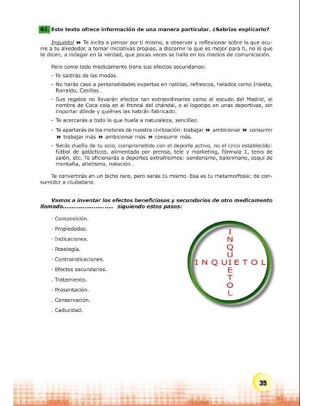 Palabras. Expresión y vocabulario · Nivel 2. Cuaderno 4: Alimentación y salud