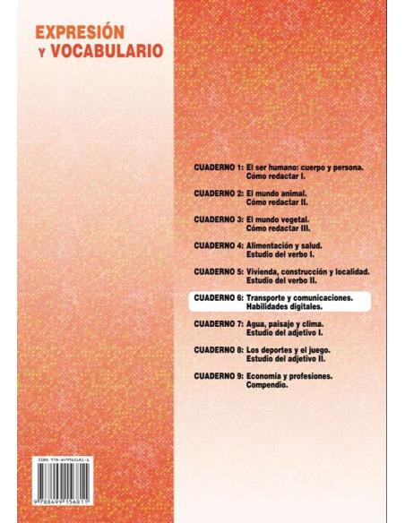 Palabras. Expresión y vocabulario · Nivel 2. Cuaderno 6: Transporte y comunicaciones