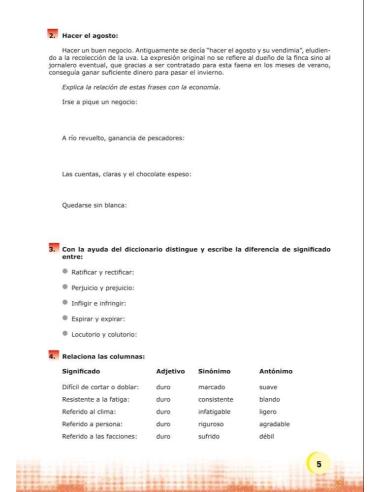 Palabras. Expresión y vocabulario · Nivel 2. Cuaderno 9: Economía y profesiones. Compendio