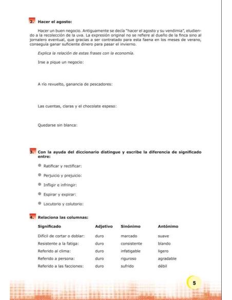 Palabras. Expresión y vocabulario · Nivel 2. Cuaderno 9: Economía y profesiones. Compendio