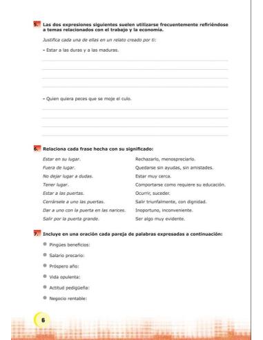 Palabras. Expresión y vocabulario · Nivel 2. Cuaderno 9: Economía y profesiones. Compendio